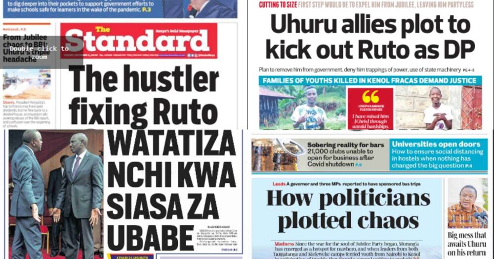 Kenyan newspapers review for October 6: Governor, 2 women reps, MP sponsored chaos in Murang'a