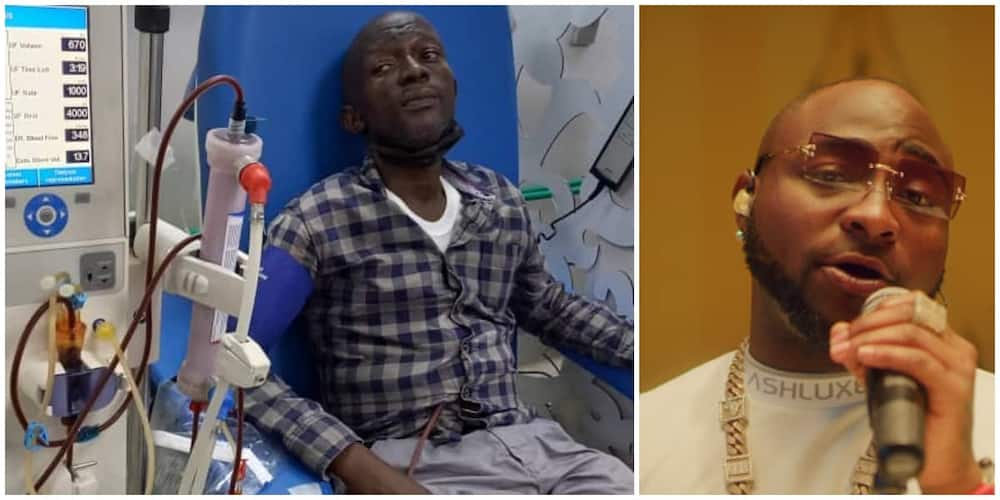 The man begged Nigerians to help tell Davido to help save his life, claims he is from the singer's hometown.