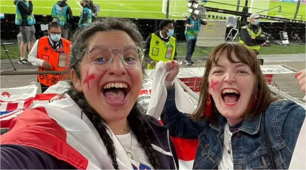 Angry Boss Sacks Staff After She Was Caught On TV at Wembley Semi-final Between England and Denmark