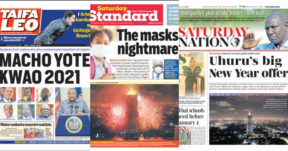 Kenyan newspapers review for January 2: Ruto men line up 6 parties, woo DP to use one of them to vie for president in 2022