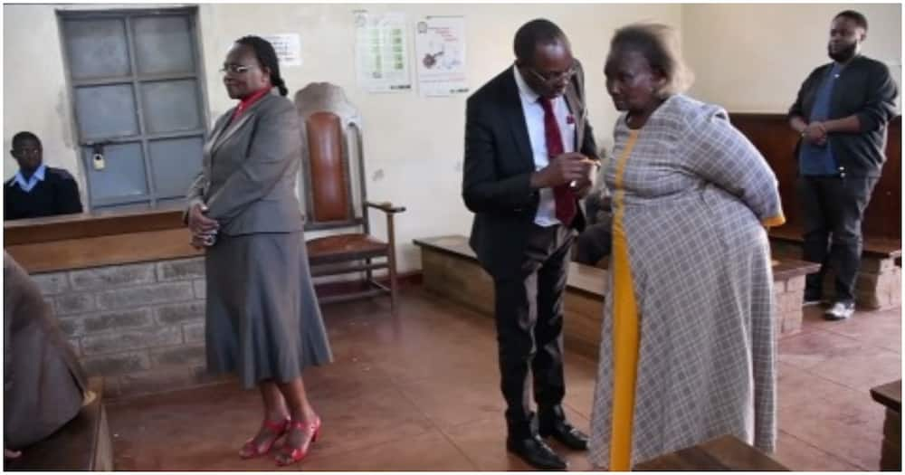 Christopher Mbote's widows in court. Photo: NTV.