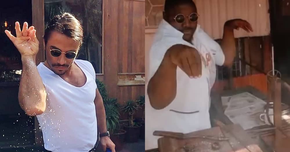 Salt Bae, a renowned Turkish Chef, is known for his steak chopping and salt sprinkling techniques.