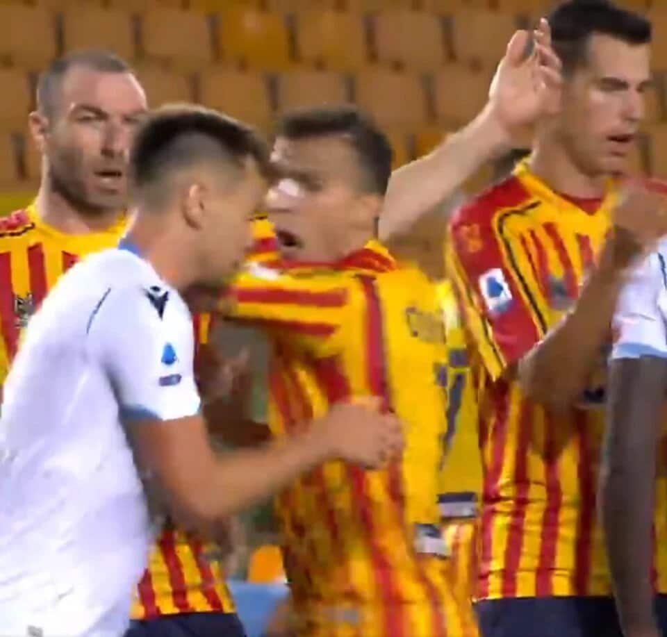 Lazio defender Patric slapped with match ban for biting Lecce player during Serie A clash