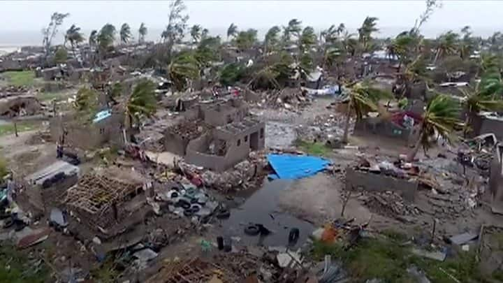 Worshipers break into praise and dance after deadly cyclone sweeps away church building