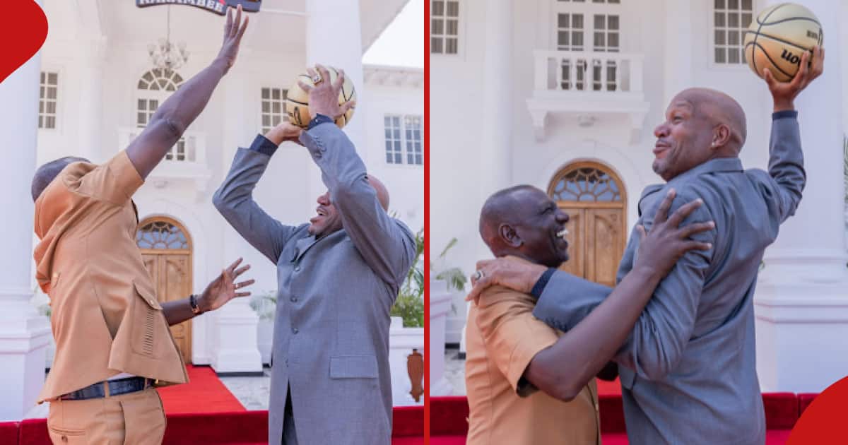 William Ruto Takes on NBA Legend Ron Harper at State House in Hilarious Photos