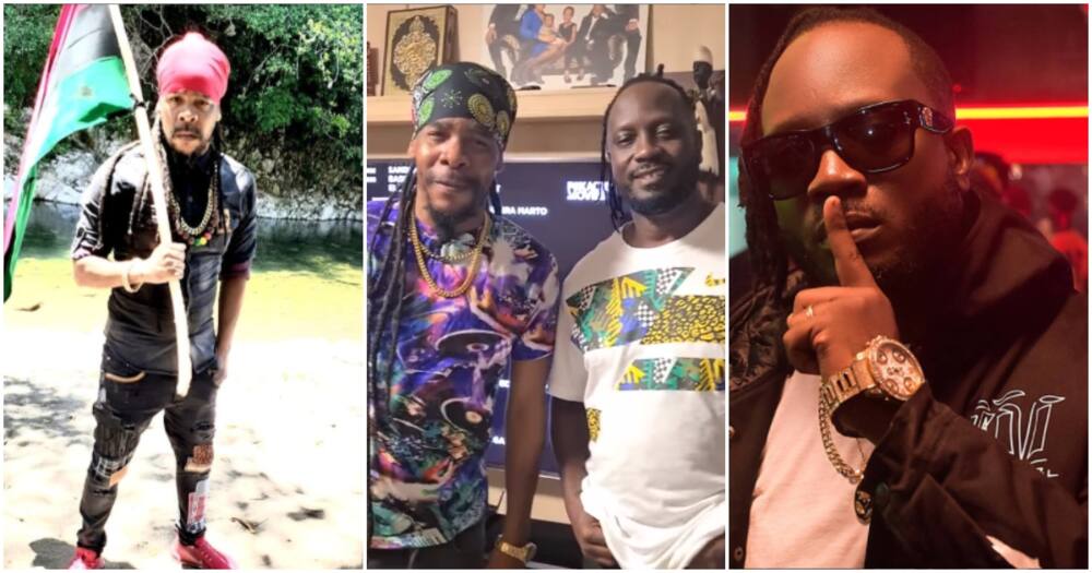 Bebe Cool happy after musician Turbulence visited his house.
