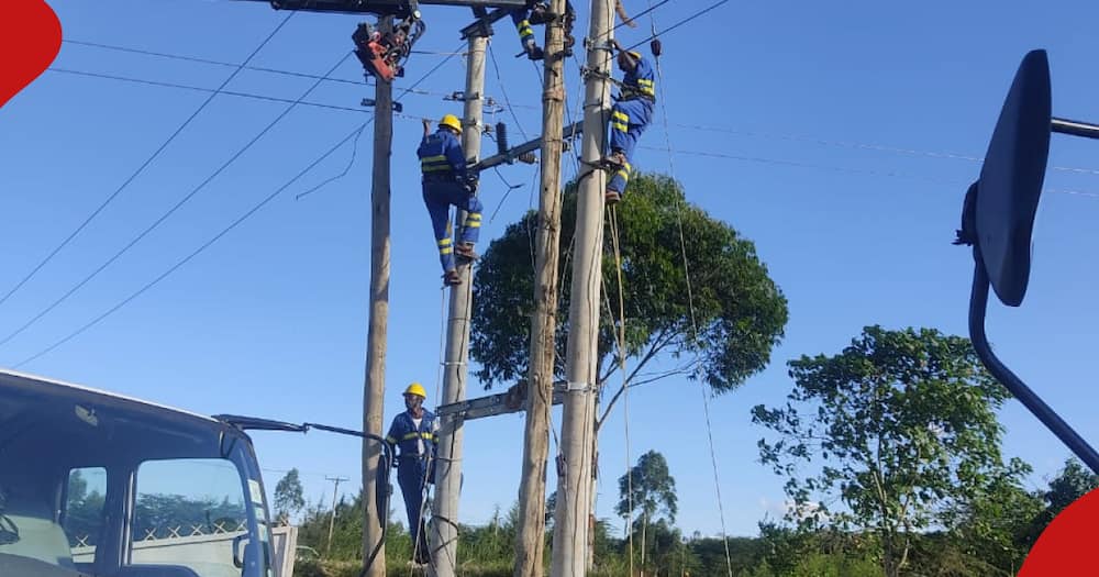 Kenya Power engineers at work.