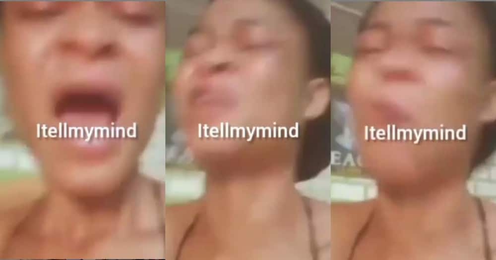 Lady weeps in video as boyfriend dumps her after she rented a room for him