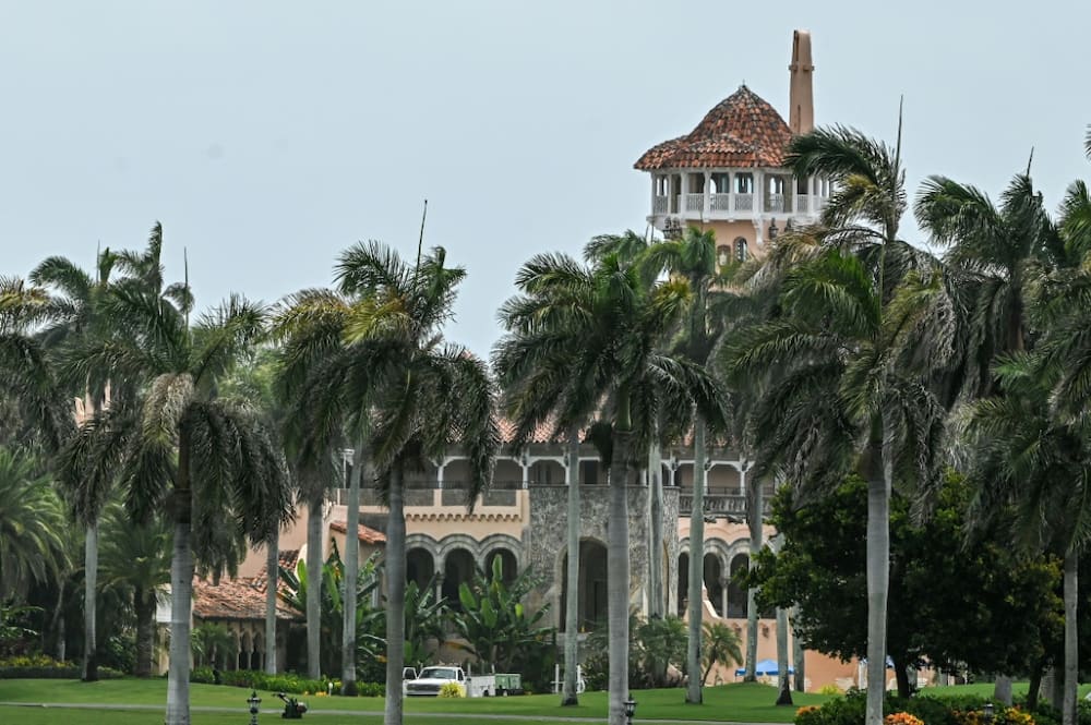 Former US president Donald Trump's Mar-a-Lago estate in Palm Beach, Florida