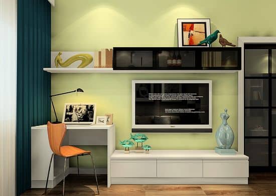 Wall-mounted desk TV design