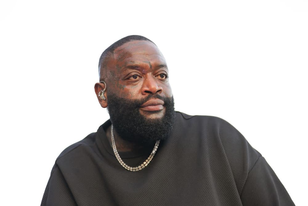 Rapper Rick Ross performs on stage