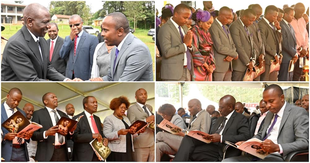William Ruto attends Dagoretti MP's father's burial