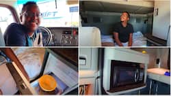 Kenyan Driver in US Gives Tour of Luxurious Truck Interior with Fridge, Microwave: “It’s Very Comfortable”