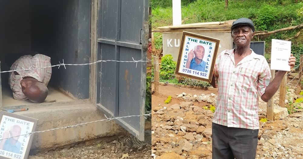 Samuel Karanja made plans on how he will be buried after he dies. Photo: Victor Kinuthia/FB.