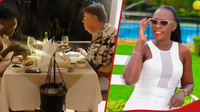 Akothee Stuns Netizens with Video Having Dinner with New Mzungu Man: "Uko na Bahati Ya Hawa Watu"
