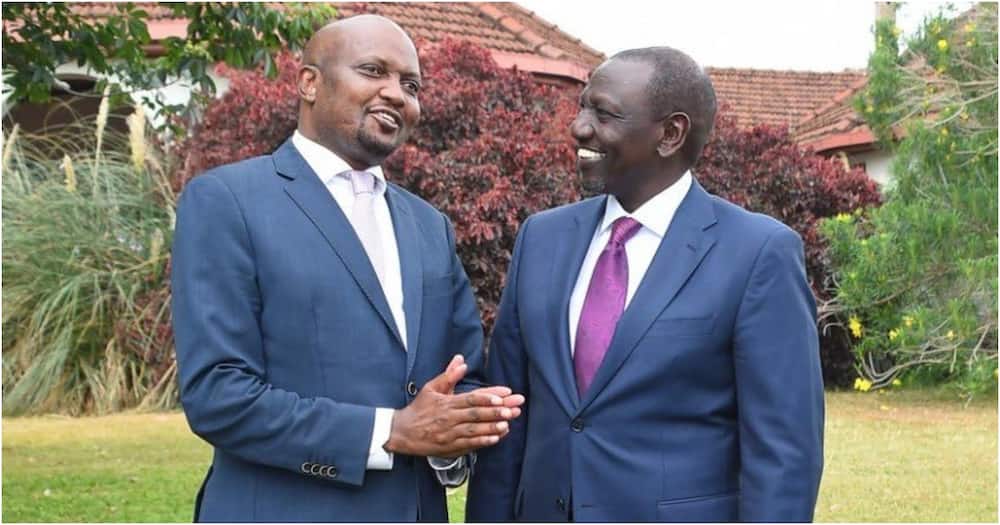 Deputy President William Ruto and Gatundu South MP Moses Kuria. Photo: Moses Kuria.