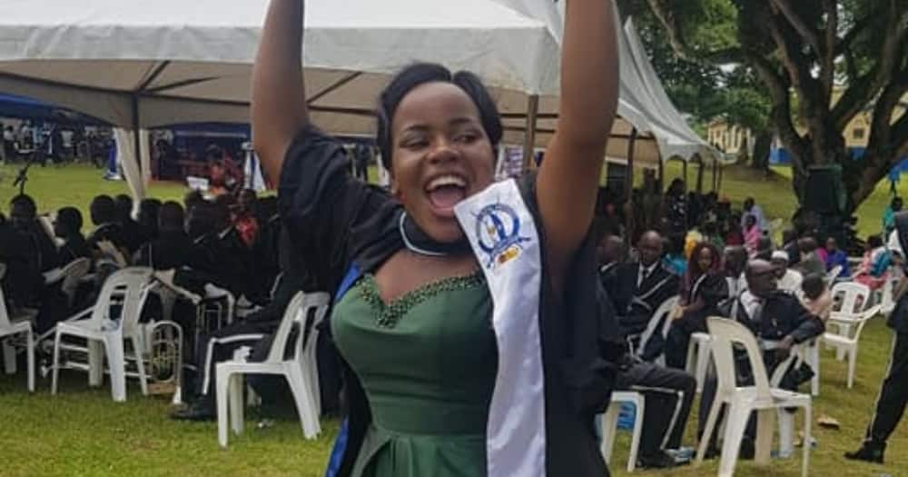 Gorgeous university student who made bricks to pay fees finally graduates