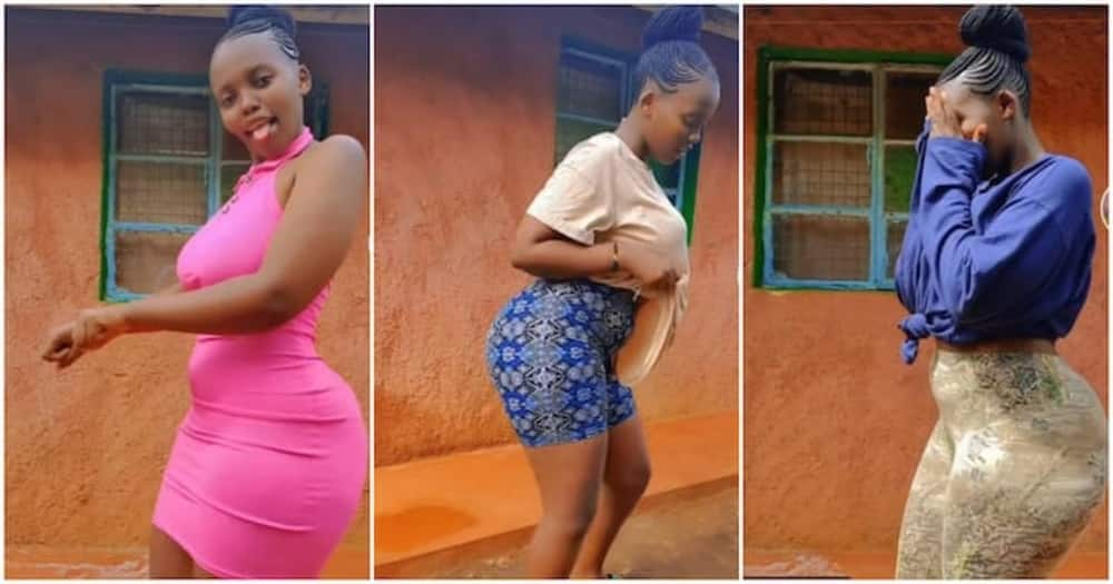 She has been shaking her booty in her video clips on TikTok. Photo: Njoki Murira/TikTok.