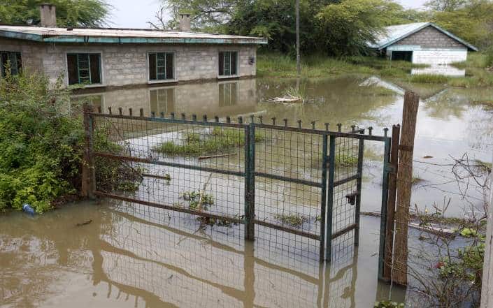 Lake Baringo water levels rise tremendously, submerges hotels, residences