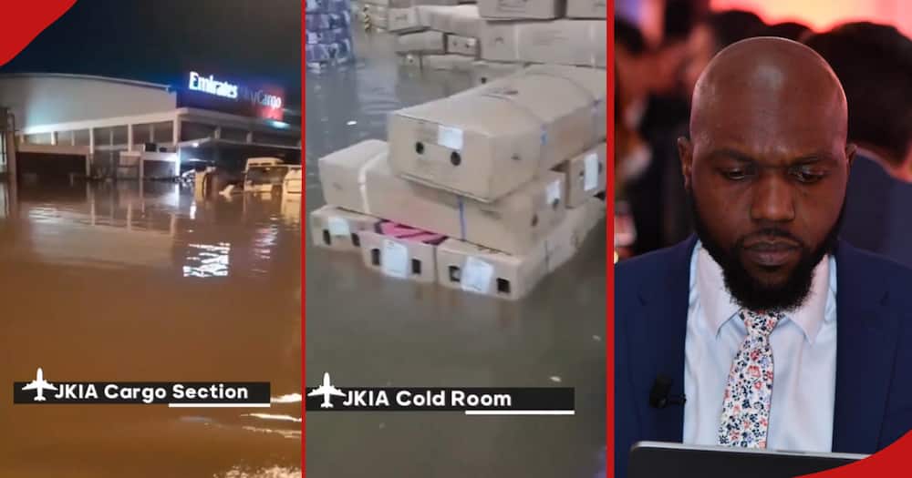JKIA cold room where flowers kept for storage were ruined by floods.
