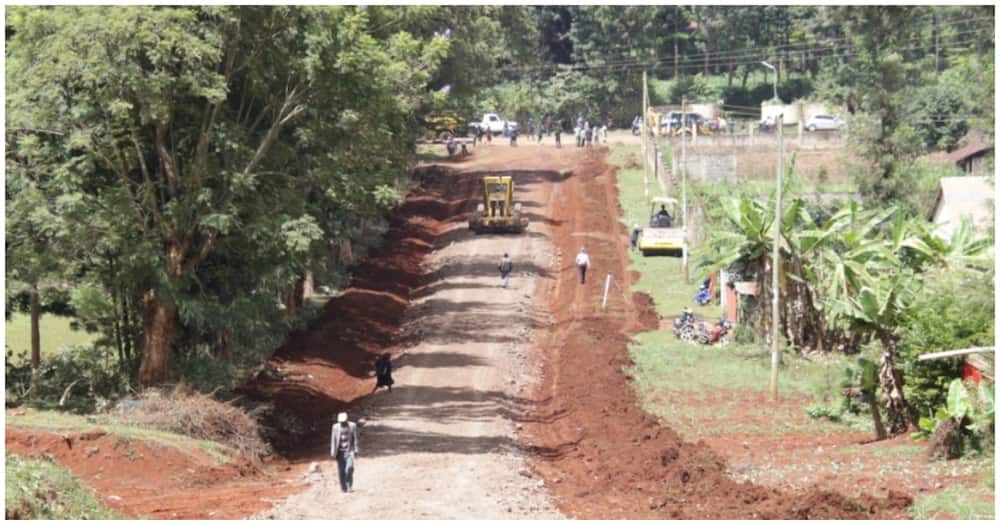 Mwai Kibaki's Burial: Gov't Tarmac Roads in Othaya in Preparation of State Funeral