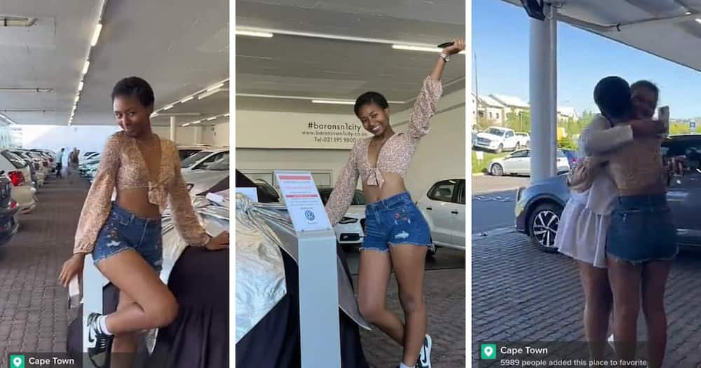 Matric results 2022, young woman, new car, mom, TikTok