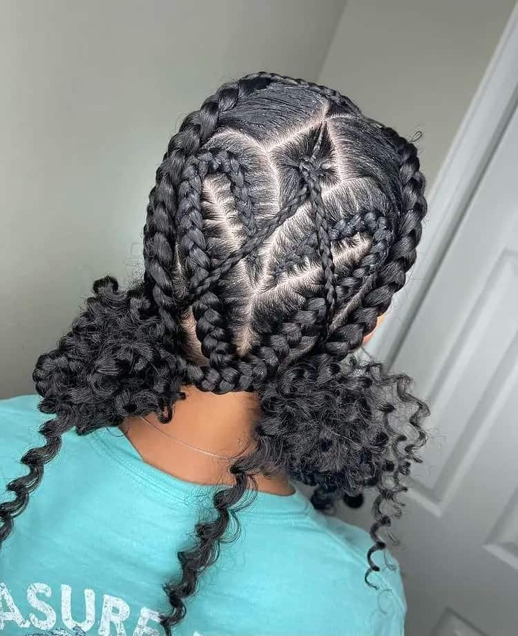 knotless braids with heart