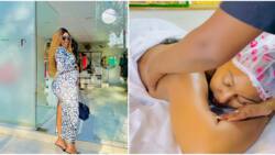 Amber Ray Enjoys Thrilling Pregnancy Massage, Bashes Online Midwives: "Mtoto Azoee Soft Life Mapema"