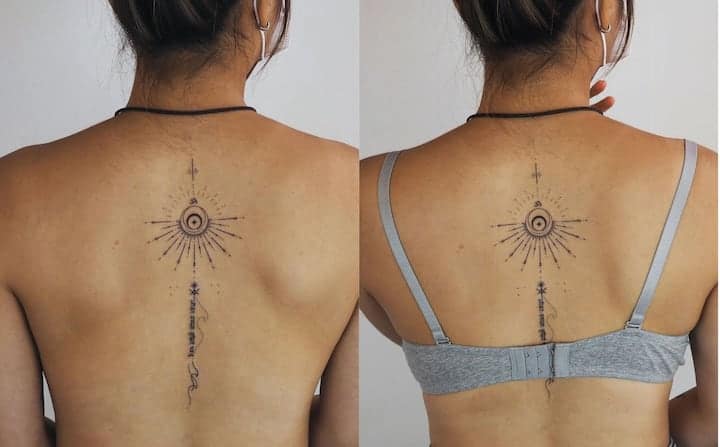 20+ Dainty Spine Tattoo