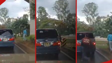 Nairobi: Dashboard Camera Captures Suspected Thugs Robbing Motorists in Heavy Traffic Jam