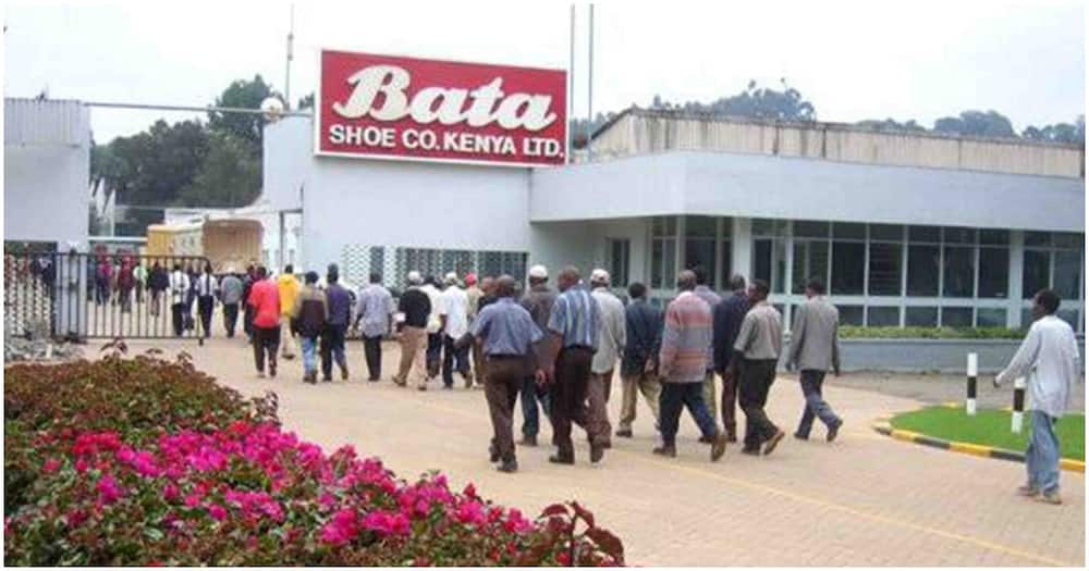 Workers walking to Bata Kenya Ltd.