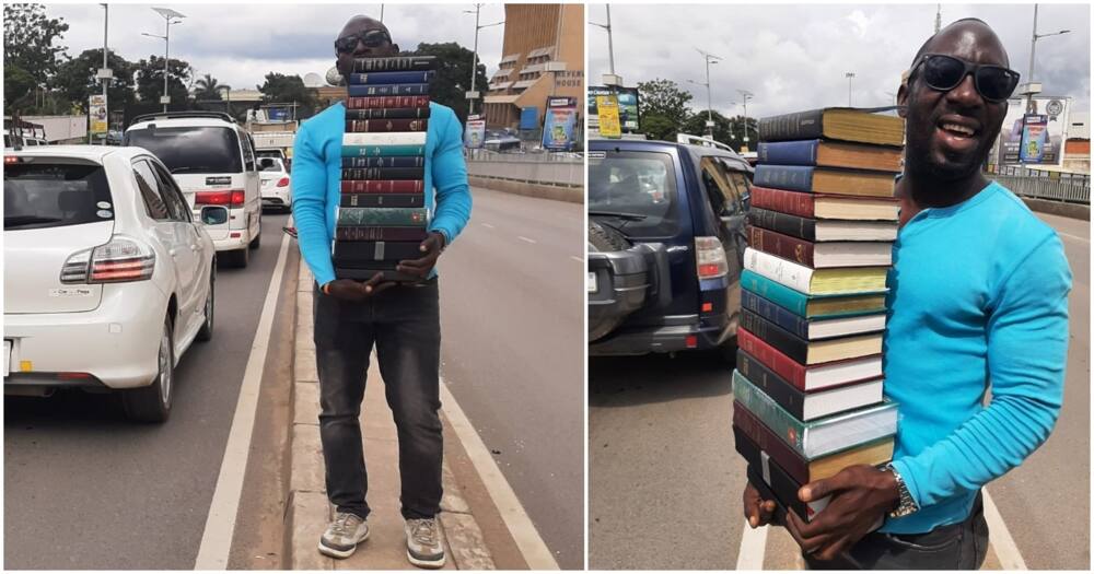 Chola sells his bibles near ZESCO headquarters.