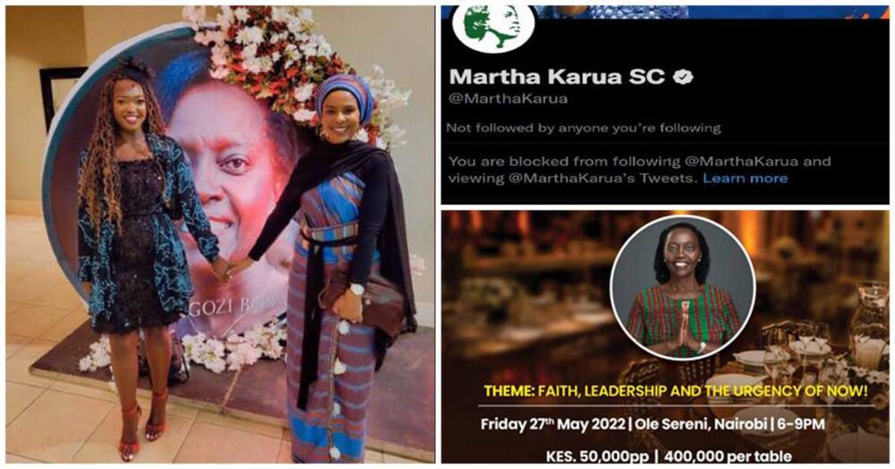 Martha Karua blocked Damaris Mabeya.