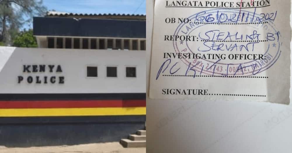 Kenyan lady reports being robbed by her househelp.