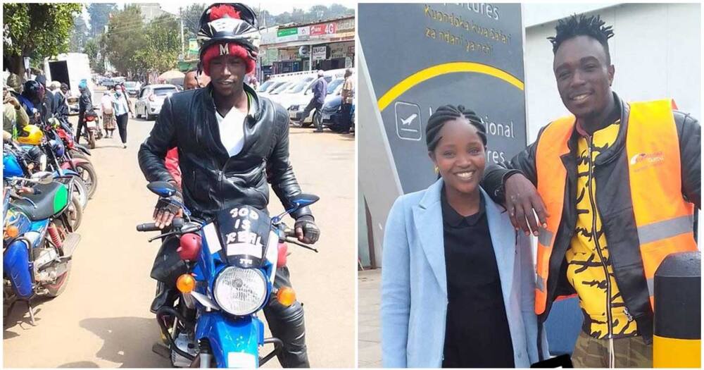 Joseph Simiyu and his girlfriend.