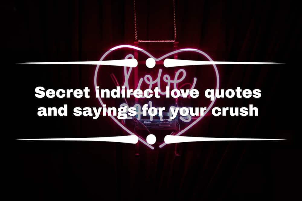 Secret indirect love quotes