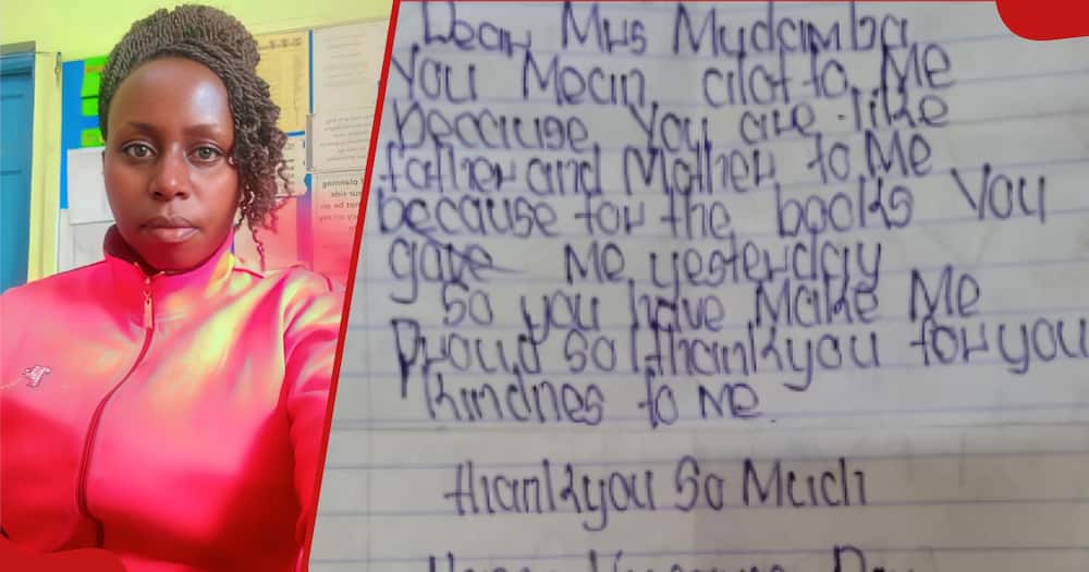 A Grade 7 pupil's letter moved his primary school teacher, Teresia Wairimu.