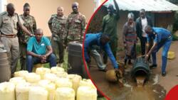 Police Corner Illicit Drinks Brewer Who Threatened Them With Panga, Spill 100 Litres of Chang'aa