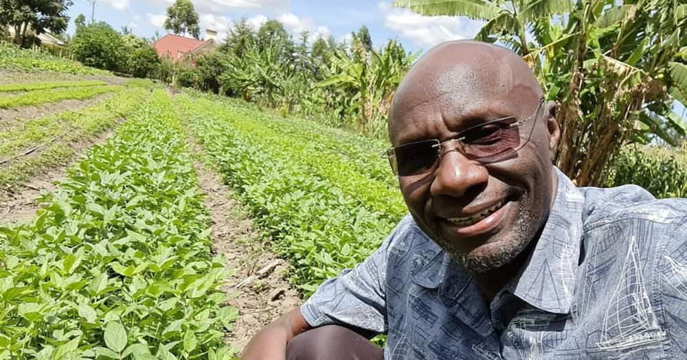 Fred Obachi at his farm.