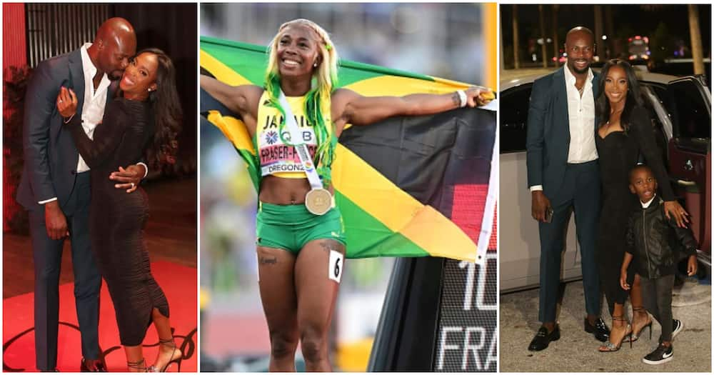 ShellyAnn Fraser Pryce Glows in Romantic Outing with Husband, Son