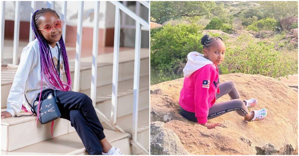 Dj Mo's daughter Ladasha flaunted some narration and language skills.