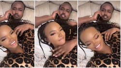 Jamal Rohosafi, Lover Wangari Share Loved up Romantic Moments at Home as He Plays with Her Hair