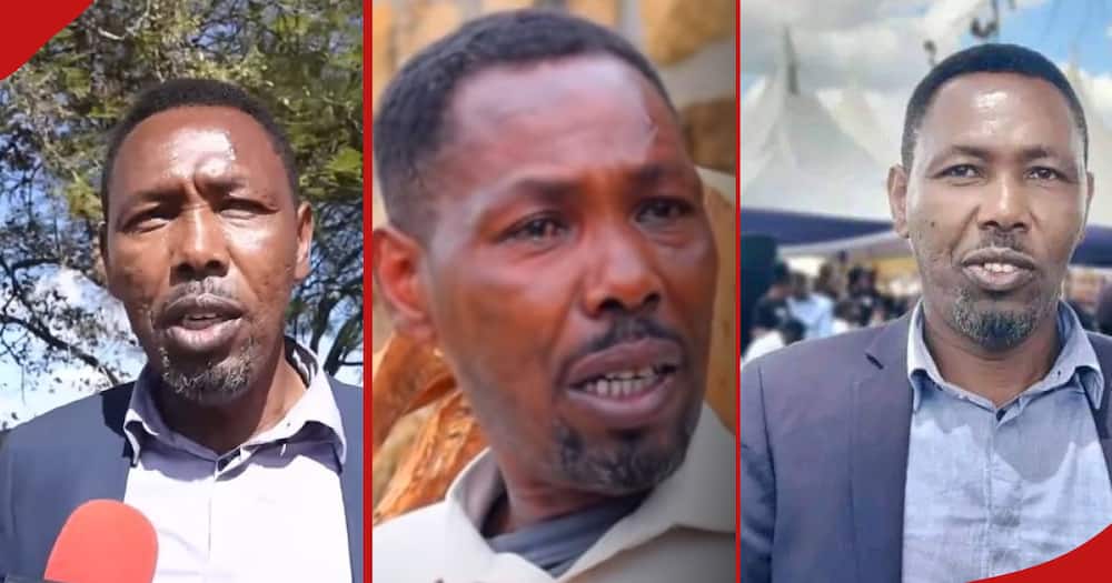 Omosh Kizangila in good health after quitting alcohol (left, right). Omosh when he was still fighting alcohol (centre).