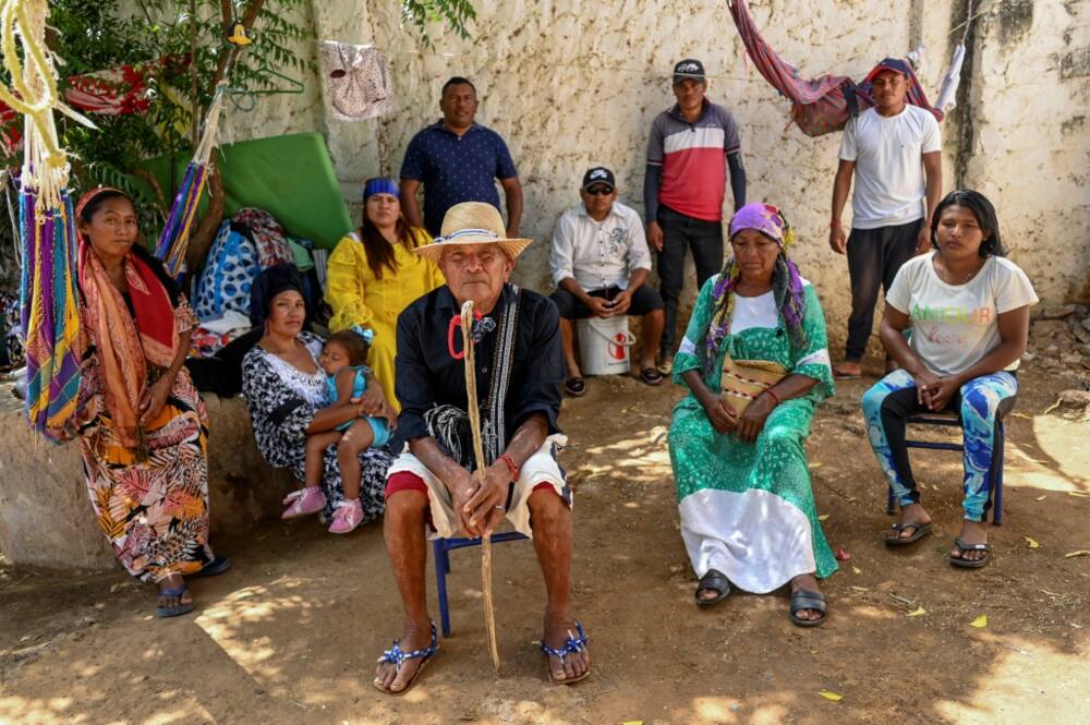 Moises Jusayu (C), a member of the Wayuu Indigenous community, says he has suffered violence and harassment since refusing to sell his land
