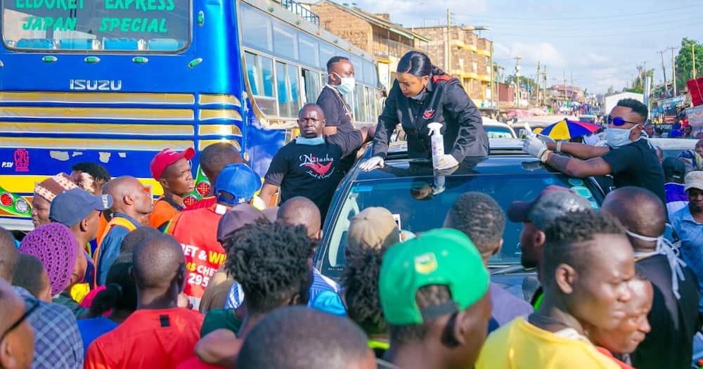 Lucy Natasha charms Kawangware traders with KSh 500k financial boost during preaching