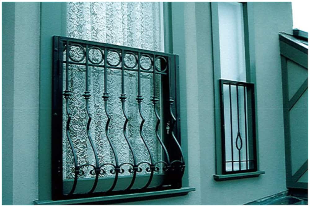 Victorian-style window grill