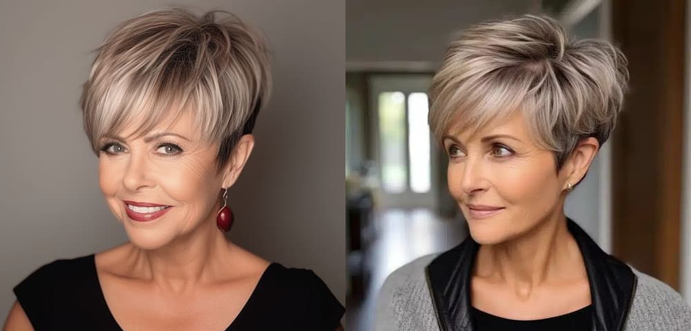 Pixie with longer side bangs