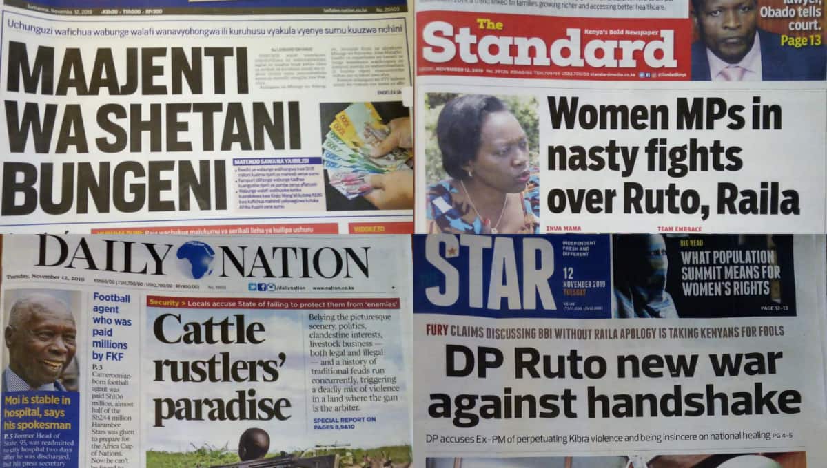 Kenyan Newspaper Review For November 12 Section Of Cabinet