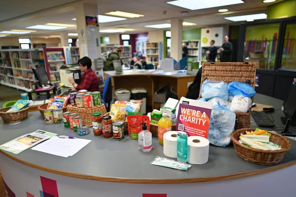 The library also functions as a food bank