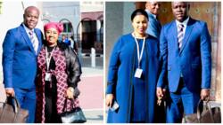 Tanzanian Minister Jumaa Aweso Escorted by His 2 Lovely Wives to Parliament to Present Budget
